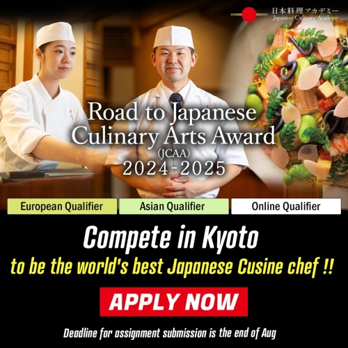 Chef Sakamoto will be a judge for the Japanese Culinary Arts Award!!